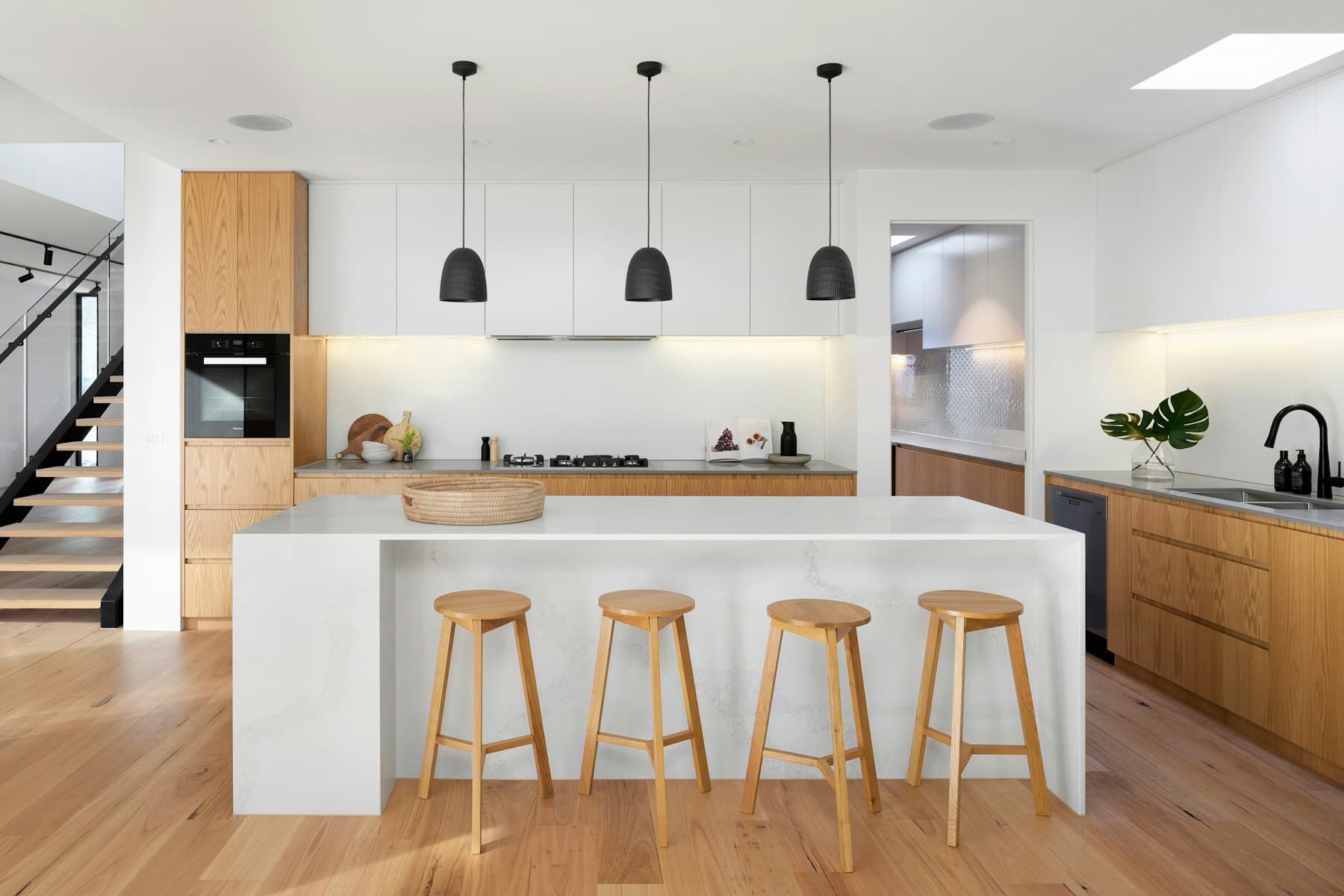 Kitchen and dining in the show apartment