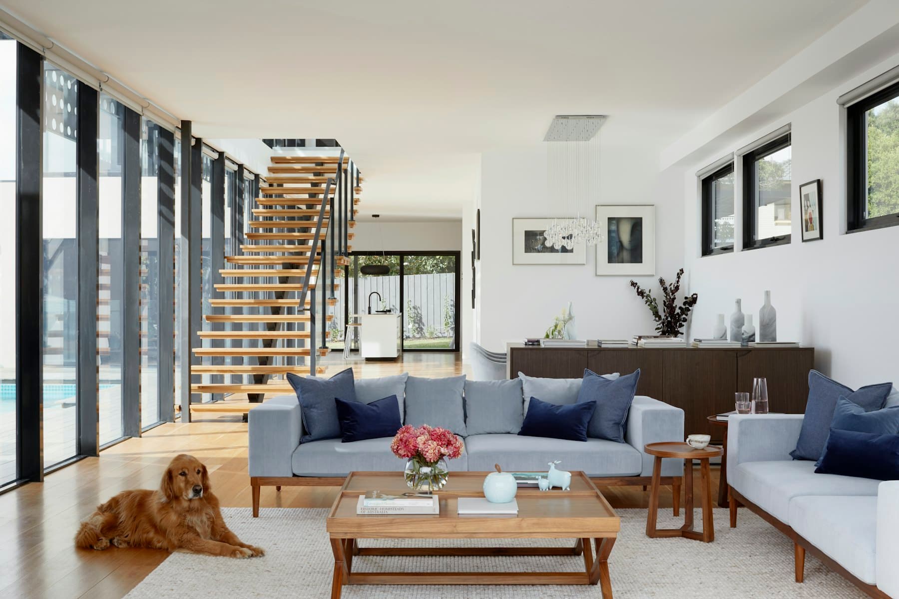 Stair hall to the bedroom floor